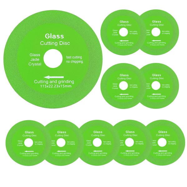 GDLIN 4-1/2" Glass Cutting Disc for Angle Grinder, 10 Pack