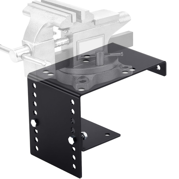 Outus Bumper Vise Mount Rv Bumper Support Bracket Pre-drilled for Versatile Height Adjustment, Easily Bolt to Utility Truck or Service Body Truck, Hardware Included, Carbon Steel, Black