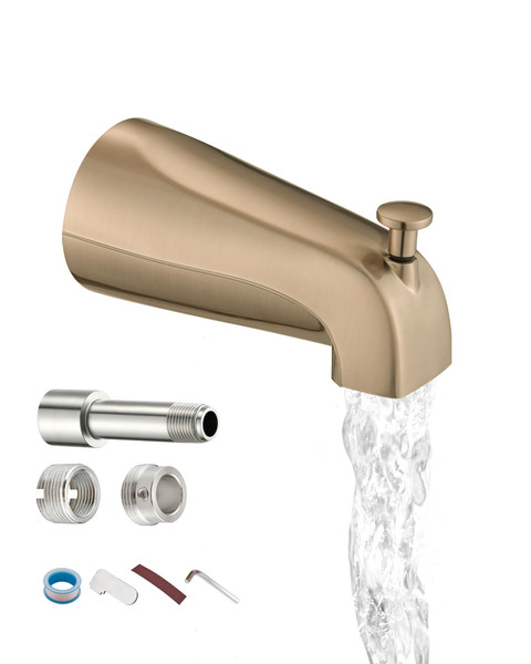 Champorya All Metal Tub Spout with Diverter Champagne Bronze