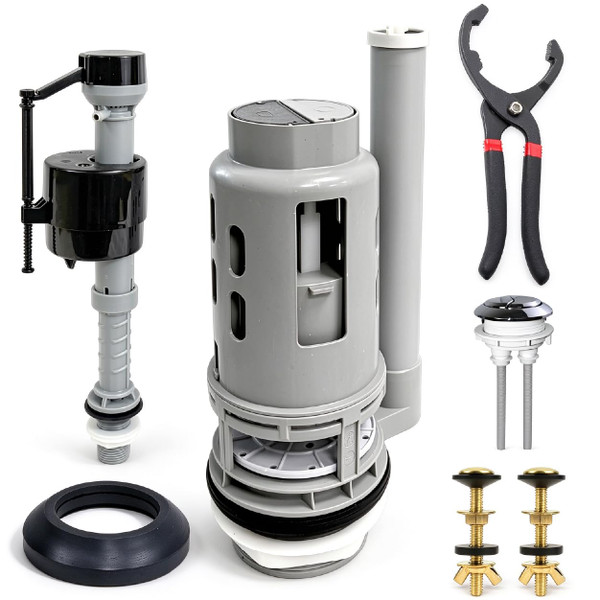 Ulinlo Pouly 3-Inch Dual Flush Valve Replacement Kit for 2-Piece Toilets