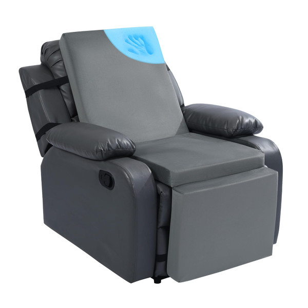 ROYALAY Extra Large Recliner Cushions for Elderly, Memory Foam Recliner Chair Cushion with Back Relief, Supportive Cushion for Recliner Chair with Washable Cover for Elderly(Grey)