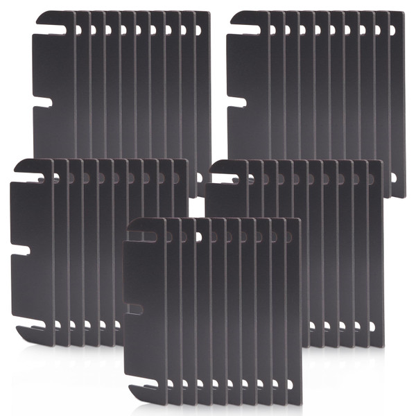 50 Pack Plastic Door Hinge Shims 3.5 Inch, 0.060" Thick, Trimmable Hinge Spacers for Interior Door Alignment, Easy Gap Filler to Fix Air Leaks, Sticking or Misaligned Doors
