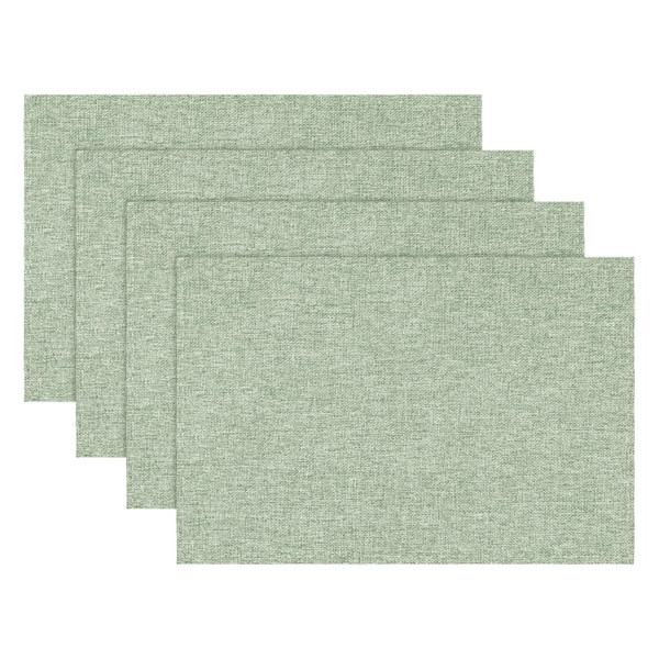 Artoid Mode Sage Green Placemats Set of 4, 12x18 Inch Spring Summer Washable Holiday Table Mats for Party Kitchen Dining Decoration