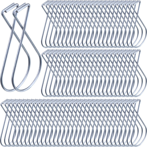 Outus 100 Packs Hook Clips Ceiling Tile Hooks T-bar Drop Ceiling Clips for Office, Classroom, Home and Wedding Decoration, Hanging Sign from Suspended Tile/Grid/Drop Ceilings