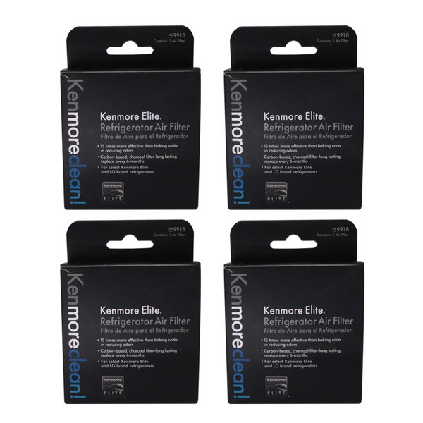 4 Pack Kenmore Elite 469918 Refrigerator Air Filter (4)