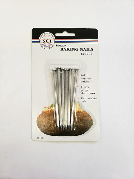Aluminum Baked Potato Nails Baking Cooking Spud Nail Set of 6 - Tools & Gadgets by Kitchen Tools