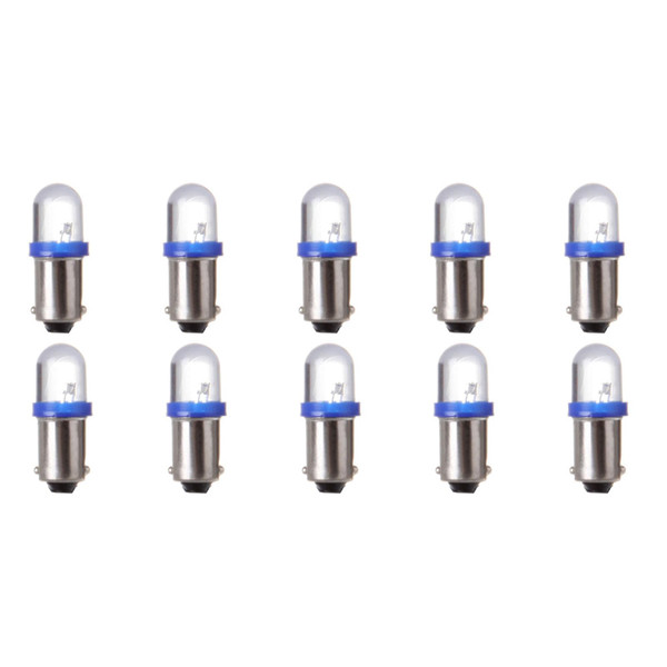 cciyu 10 Pack Blue BA9S 57 Bayonet LED Bulb Gauge Cluster Instrument Panel Light Lamp