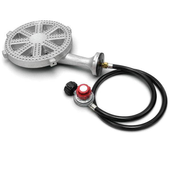 GasOne Propane Burner Banjo High Pressure 10 in Heavy Duty Burner Head Set with 0-20 PSI Regulator and Hose