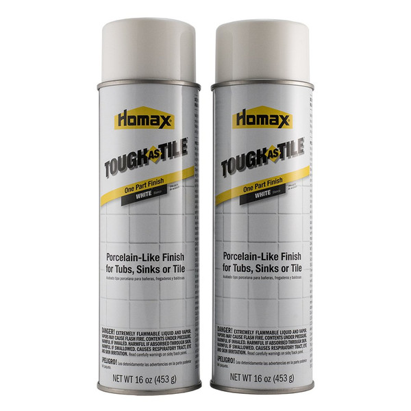 Homax 3157 Tough As Tile Epoxy Enamel Spray Paint, 32 Oz, White