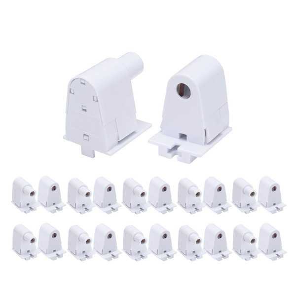 JOMITOP 10 Pairs Tombstone Base Holder Socket Connector with T8 Single Pin FA8 8ft LED Bulb Light Replacement Fluorescent Plunger …