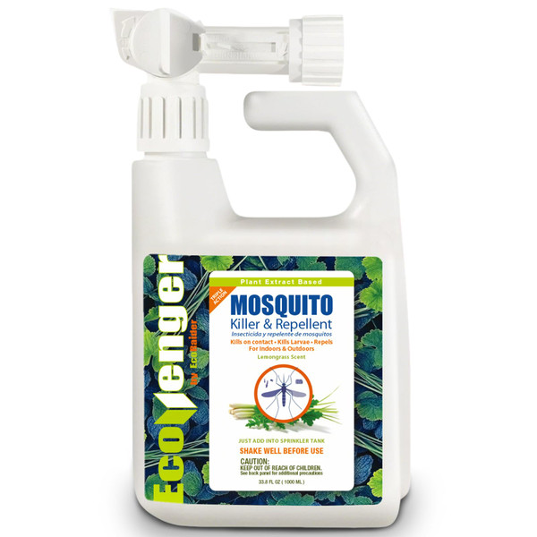 EcoRaider Mosquito & Flying Insect Killer 32 OZ, 3-in-One Repellent, Adulticide and Larvicide, Natural & Non-Toxic (32 OZ Hose)