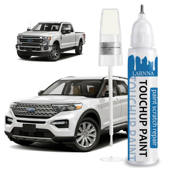 Star White(AZ) Touch Up Paint for Ford-Exact Match 2 in 1 touchup Paint Pen for Chips and Nicks Repair Car Paint Scratch Repair Kit
