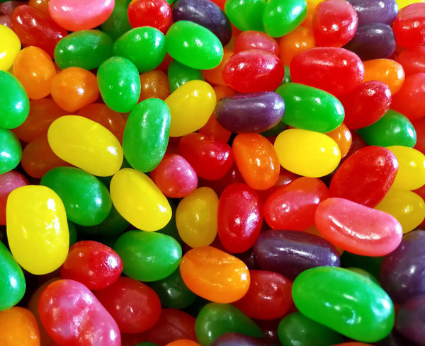 Assorted Fruit Jelly Beans 1 lb Bulk Jumbo Extra Large Chewy Sweet Candy