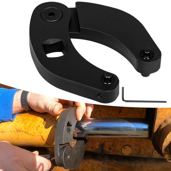 Sunluway 1266 Adjustable Gland Nut Wrench Universal Hydraulic Cylinders Spanner Wrench on Most Farm & Construction Equipment for Remove 2"-6" Gland Nuts
