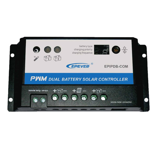 EPEVER Meter MT-1 Remote with LCD Display for Solar Charge Controller EPIPDB-COM Series 10A/20A Dual Battery Solar Panel Charging System