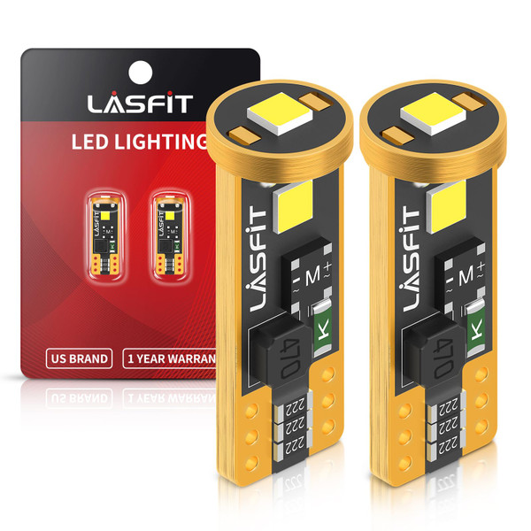 LASFIT 194 LED Bulb T10 168 192 White Bright for License Plate Bulb 2 PCS