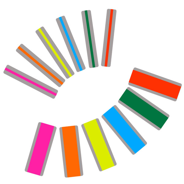 Dyslexia Tools for Kids, 12 Pieces Guided Reading Strips,Colored Bookmarks