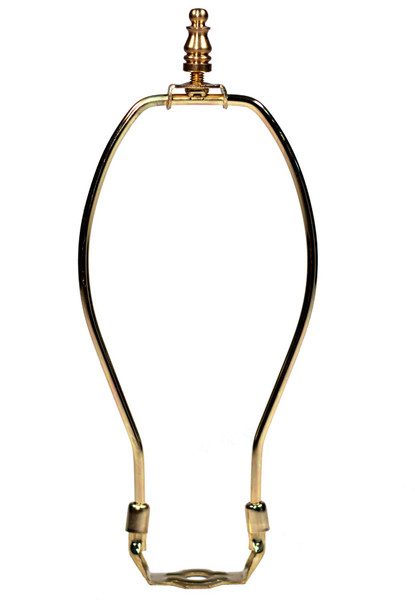 Creative Hobbies 8-Inch Lamp Harp Kit - Gold Finish | Regular Weight Harp, Premium Finial, and Base Set for Table and Floor Lamps