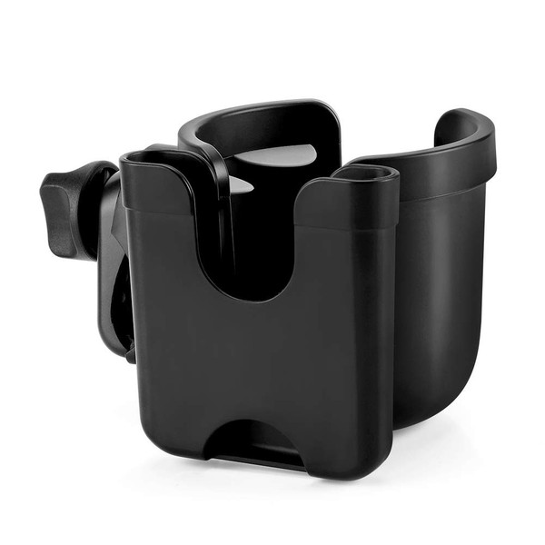 Accmor Stroller Cup Holder with Phone Holder, Bike Cup Holder, Walker Scooter Wheelchair Cup Holder Attachment, Universal Cup Holder for Uppababy Graco Strollers