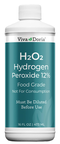 Viva Doria Hydrogen Peroxide 12 Percent, Food Grade, 16 Fl Oz