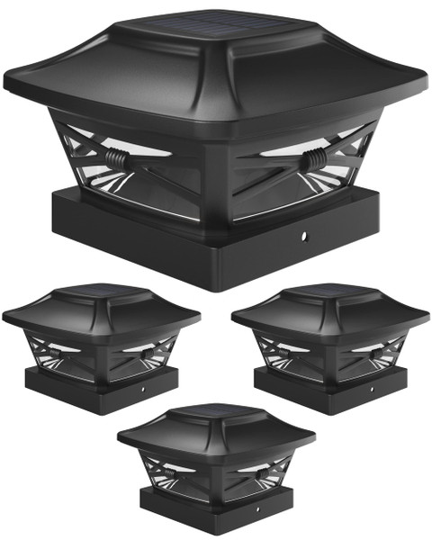 Davinci Renaissance Solar Outdoor Post Cap Lights, 4x4 5x5 6x6, Bright, 4PK
