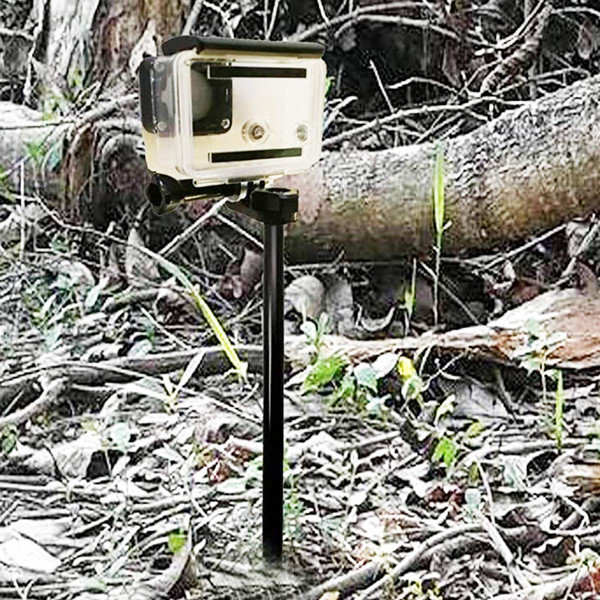 Pmsanzay Cameras Ground Spike Stick Mount | Adjustable Length | Adjustable Tilt 14-20 Ball Head Gopro,Trail Cameras ,Perfect the beach,woods,ski slopes,Ideal downhill mountain biking,fishing