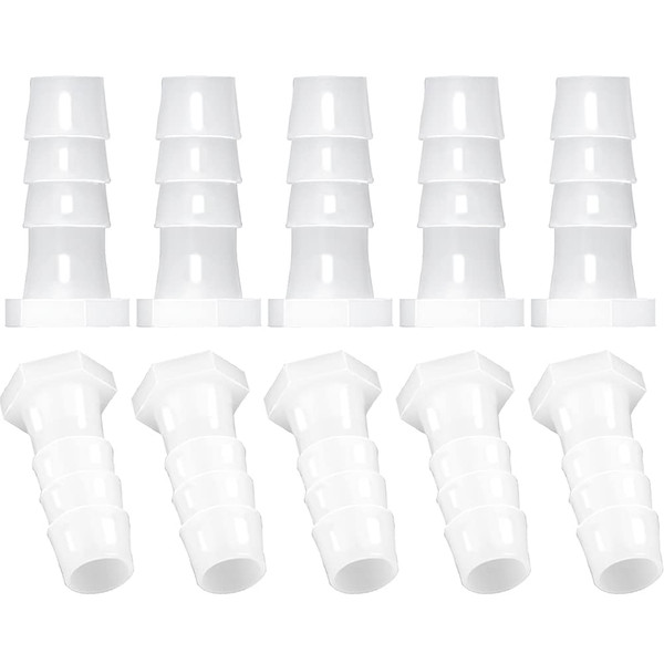 JoyTube 5/16" Plastic Pex Barb Plug End Cap Pipe Crimp Fitting (Pack of 10)