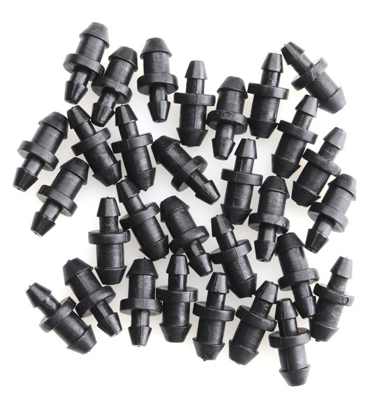 sowaka 30 Pcs Drip Irrigation Plugs Plastic Black 1/4 Inch Tube