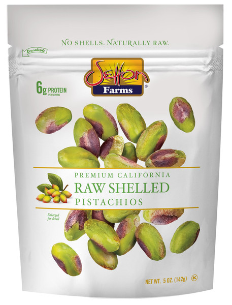 Setton Farms Naturally Raw Shelled Pistachios, No Shell, Non-GMO Project Verified, Certified Gluten Free, Vegan and Kosher, Heart Healthy Snack, 5 Oz. (Also perfect for making Dubai Chocolate). Steam Treated