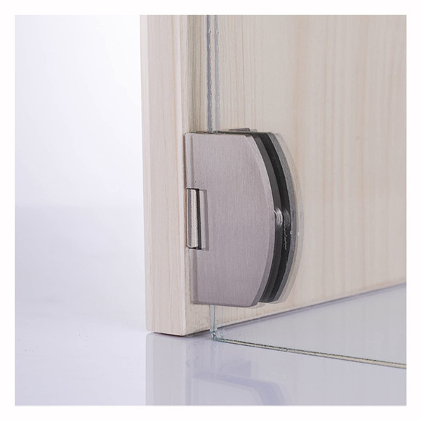 Glass Door Hinges, Suitable for 5-8mm [Silver] (2 Pairs = 4 Pieces)