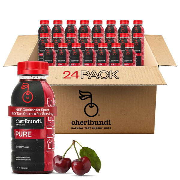 Cheribundi 100% Tart Cherry Juice Pure - Unsweetened - 8 fl oz, 24 Pack