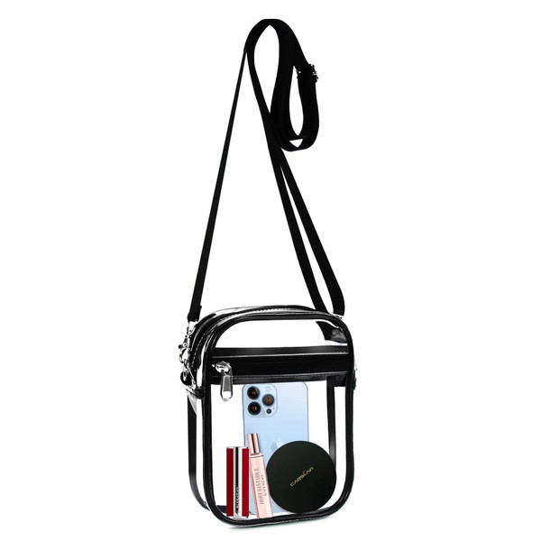 Armiwiin Clear Bag Stadium Approved Clear Crossbody Purse with Front Pocket