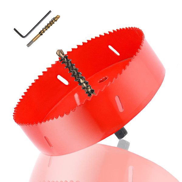 7 Inch Bi-Metal Hole Saw HSS Hole Cutter Heavy Duty for Drilling Wood Plastic Plywood Ceiling Thin Metal(180mm)