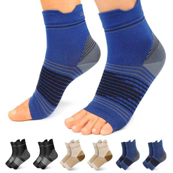 PAPLUS 6 Pairs Compression Socks with Arch Support for Plantar Fasciitis