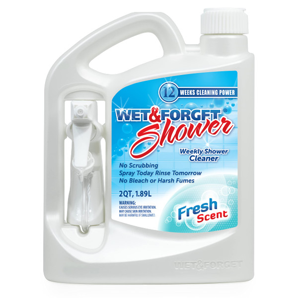 Wet & Forget Shower Cleaner Spray, No Scrub, Fresh Scent, 64 Fl Oz