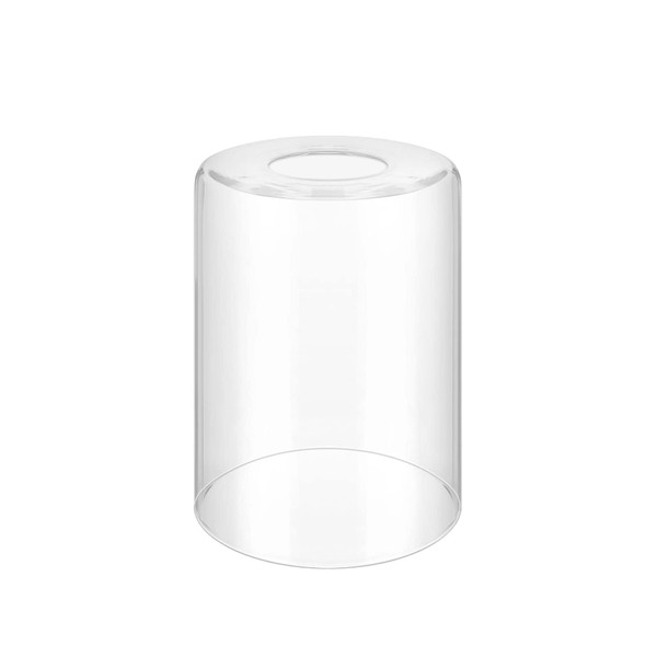 Licperron Clear Glass Replacement Shade 1 Pack, High Transmittance Cylinder Glass Lampshade Covers for Vanity lighting Fixtures Table Lamp Floor Lamp Chandelier Pendant Light