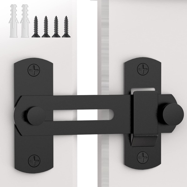 L'aimefois 180 Degree Flip Sliding Barn Door Lock for Privacy