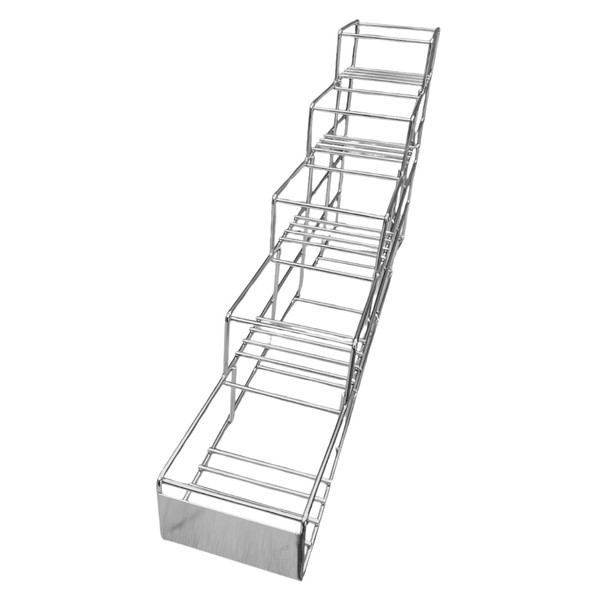 Rattleware 5 Slot Stainless Steel Syrup Bottle Rack Coffee Bar Organizer
