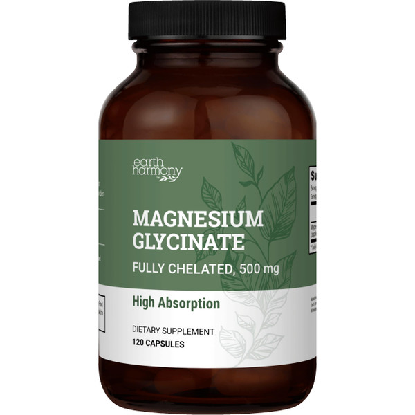 Pure Magnesium Glycinate 500mg Chelated High Absorption Magnesium for Sleep