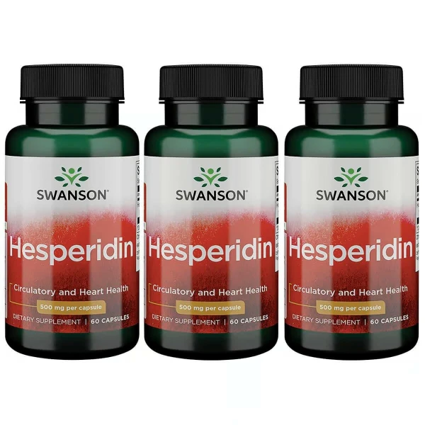 Swanson Hesperidin Citrus-Derived, 60 Capsules, 3 Pack