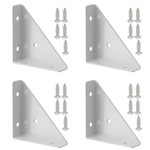 Joyangy 4-Pack Metal Corner Brace Brackets 66mm for Table Cabinet Shelf