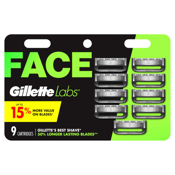 Gillette Labs Razor Blade Refills for Men, 9 count
