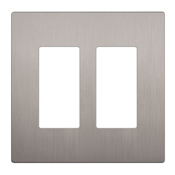 LIDER Decorator Switch Cover, Screwless Wall Plate, Mid-Size 2-Gang