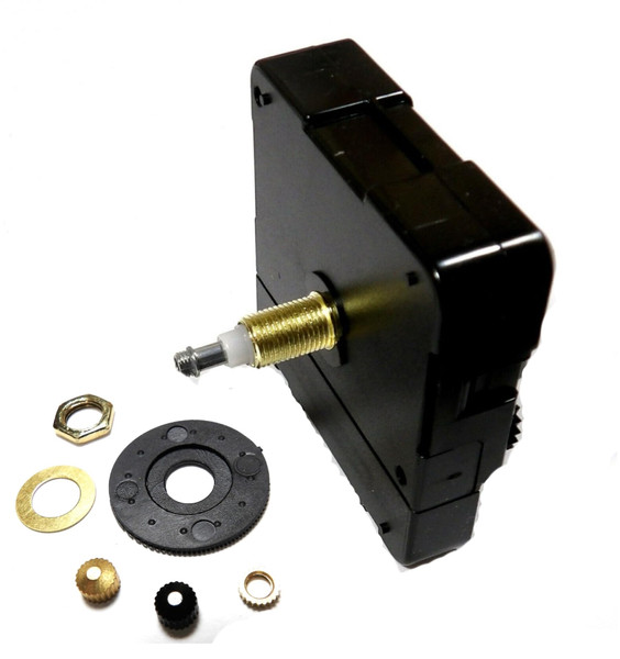 High Torque Quartz Clock Movement (Silent Sweep) Extended Shaft for Long Hands - Medium Shaft - 7/16", Non tiicking, Silent, DIY