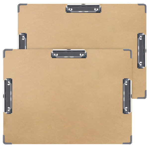 Acocony 11x17 Clipboard Three Clips with Metal Corners 2-Pack