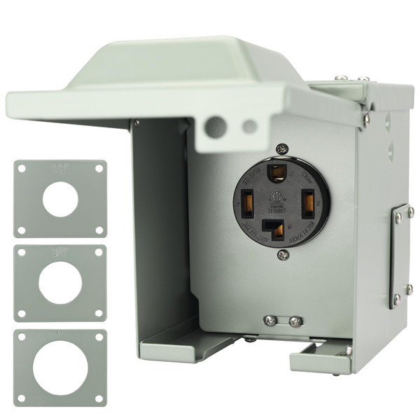 30Amp Power Outlet Box,125/250Volt NEMA 14-30R Receptacle