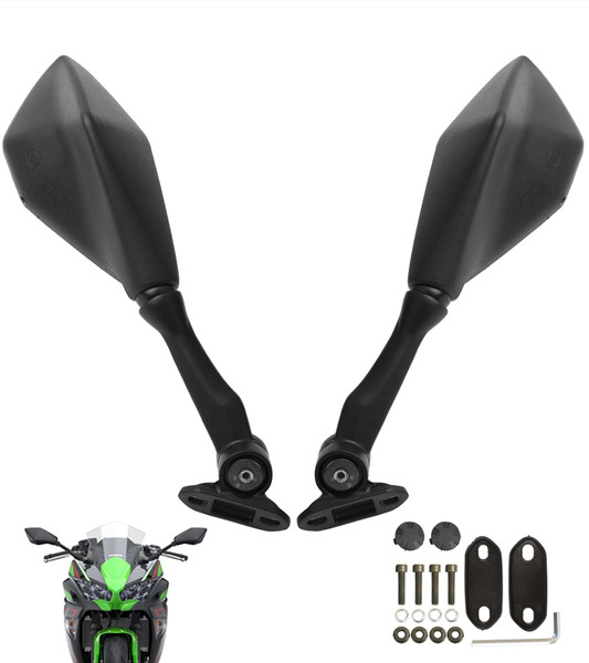 Mokuo Foldable Motorcycle Mirrors Fit for Ninja 250 ZX6R 636 300R EX300 ABS 2011-2018 / Ninja 400 2018-2023 / kawasaki ninja 500 accessories/Ninja 650 Mirrors