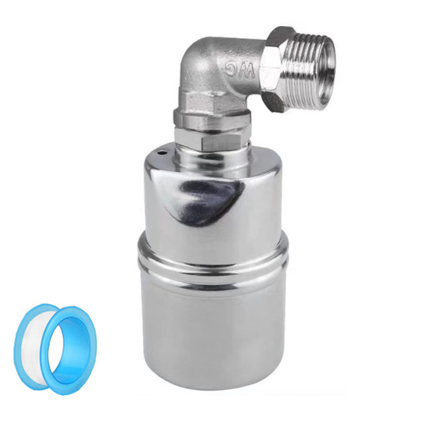 Hivista 304 Stainless Steel Fully Automatic Water Level Control Float Valve, Mini Float Valve, Float Ball Valve for Ponds, Livestock Tanks, Fish Tanks, Aquaculture and Reservoirs (3/4'' DN20 B)