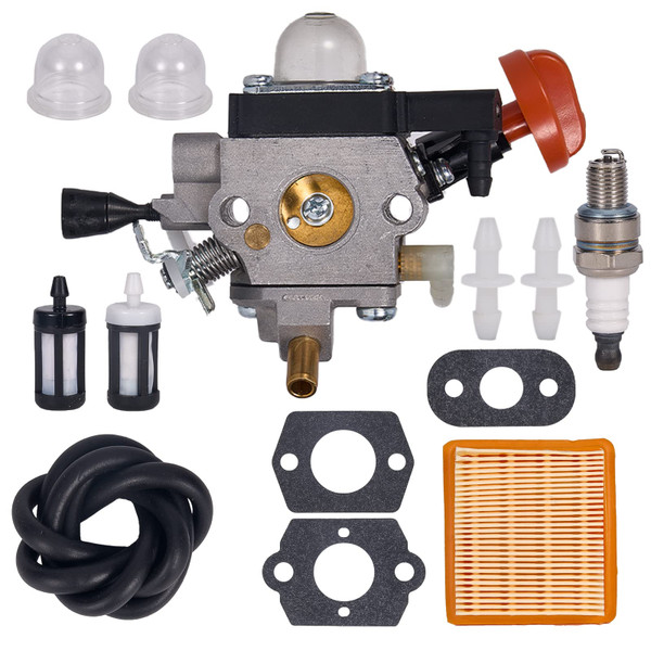 Mikatesi FS131R 4180-120-0617 Carburetor for Stihl FS131 FS131R FS 131 R HT131 HT133 KM131 KM131R FS311 4180/17 Brushcutter Trimmer - with 4180 141 0300 Air Filter Kit