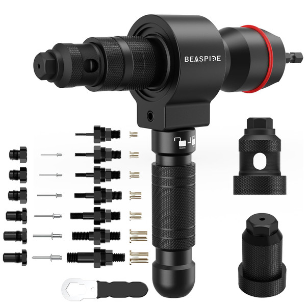 Beaspire 2-in-1 Rivet Gun & Rivet Nut Drill Adapter Kit